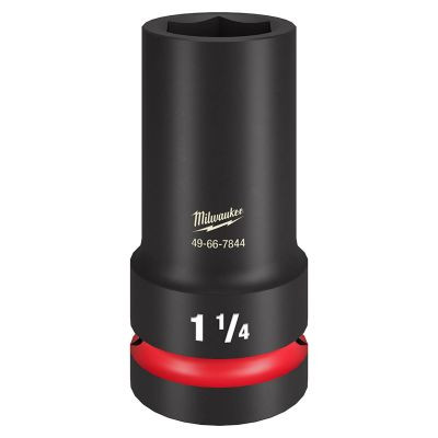 Milwaukee Tool SHOCKWAVE Impact Duty 1" Drive 1-1/4" Thin Wall Extra Deep 6 Point Socket