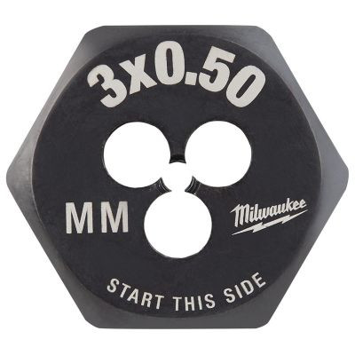 Milwaukee Tool M3-0.50 mm 1-Inch Hex Threading Die
