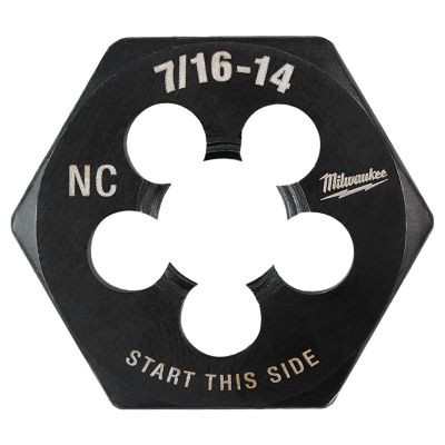 Milwaukee Tool 7/16"-14 NC 1-Inch Hex Threading Die