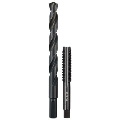 Milwaukee Tool 1/2"-13 NC Straight Flute Plug Tap & 27/64" Drill Bit