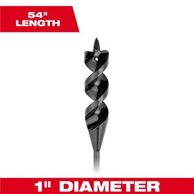 Milwaukee Tool 1 Inch x 54 Inch Flexible Cable Auger Bit