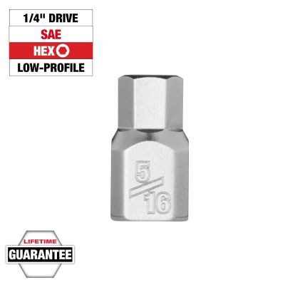 Milwaukee Tool 1/4 Inch Drive 5/16 Inch Low-Profile Hex Bit Socket
