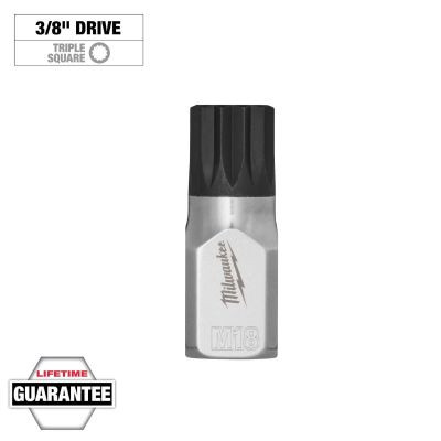 Milwaukee Tool 3/8 Inch Drive 18mm Triple Square Bit Socket