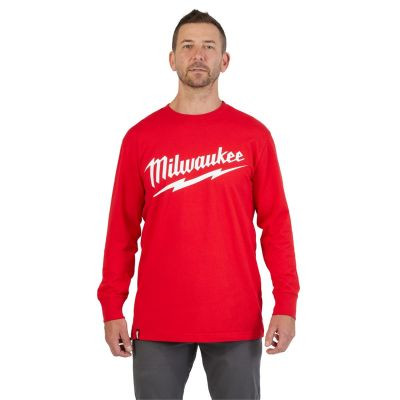 Milwaukee Tool Heavy Duty T-Shirt - Long Sleeve Logo Red 2X