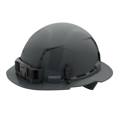Milwaukee Tool BOLT Gray Full Brim Vented Hard Hat w/4pt Ratcheting Suspension (USA) - Type 1, Class C