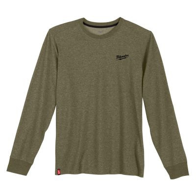 Milwaukee Tool HYBRID WORK TEE- LS GREEN 2X