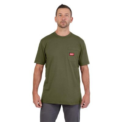 Milwaukee Tool GRIDIRON Pocket T-Shirt - Short Sleeve Green 2X