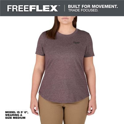 Milwaukee Tool Women's FREEFLEX Hybrid Tee - Short Sleeve - Purple - XS