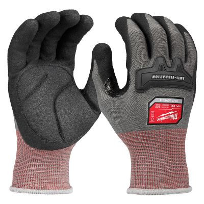 Milwaukee Tool Anti-Vibration Cut Level 4 High Dexterity Coated Nitrile Dipped Glove - XXL