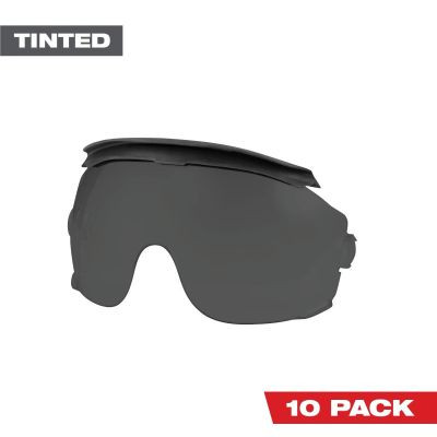 Milwaukee Tool 10pk Gasketed Tinted Eye Visor Replacement Lenses (Milwaukee® BOLT Safety Helmet & BOLT Hard Hat Mount)