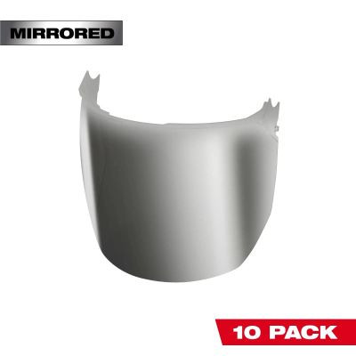Milwaukee Tool 10pk Mirrored Face Shield Replacement Lenses (Helmet & Hard Hat Frame)