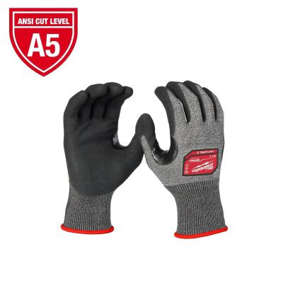 Milwaukee Tool Cut Level 5 High-Dexterity Coated Nitrile Dipped Gloves - L