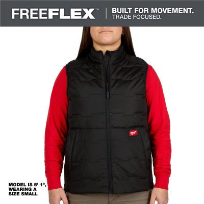 Milwaukee Tool Womens FREEFLEX Lightweight Insulated Vest Black 2X