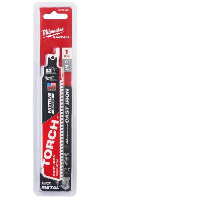 Milwaukee Tool 6" 8TPI The TORCH for CAST IRON with NITRUS CARBIDE 1PK