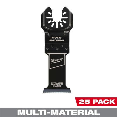 Milwaukee Tool MILWAUKEE® OPEN-LOK 1-3/8" TITANIUM CHARGED Bi-Metal Multi-Material Multi-Tool Blades 25PK