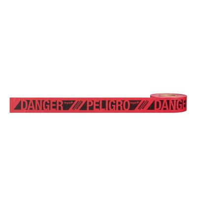 Milwaukee Tool 500 ft. Reinforced Red Barricade Tape - Danger/Peligro