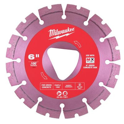 Milwaukee Tool Purple 6" x .100" Diamond Blade for Green Concrete