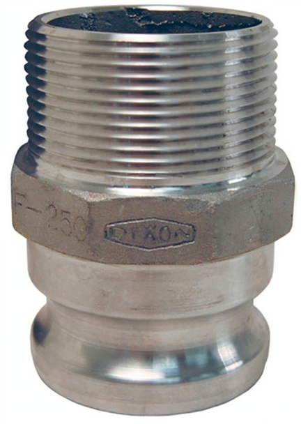 2" Aluminum Type F Adapter x Male NPT Camlock Fitting