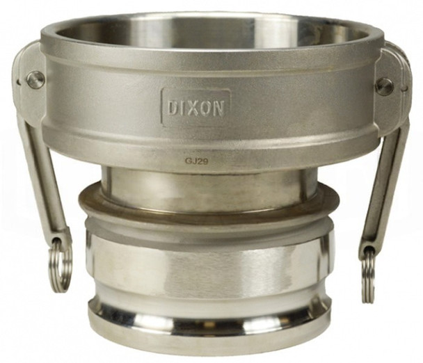 3" x 2" Type DA Stainless Steel Cam & Groove Reducing Coupler x Adapter