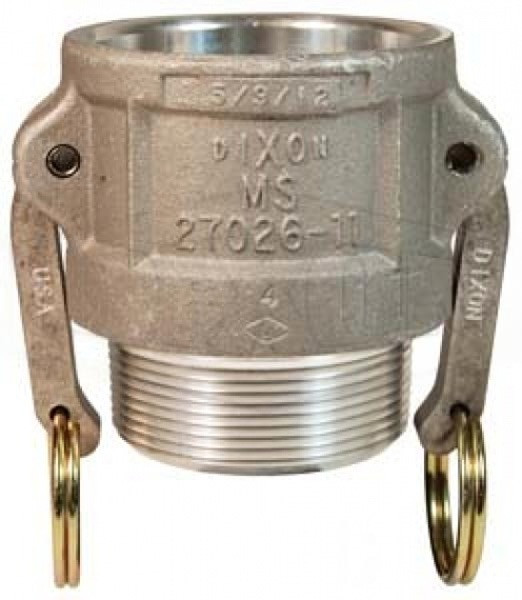 4" Aluminum Cam & Groove Type B Coupler x Male NPT