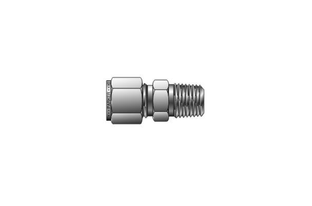 Parker CPI 1/2" Tube x 3/4" MNPT Stainless Steel Thermocouple Connector
