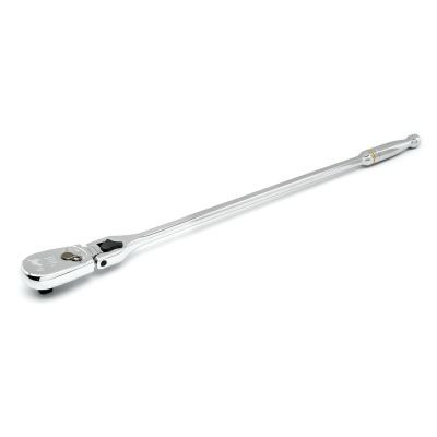 GearWrench 1/2 Inch Drive 90-Tooth Locking Flex Head Teardrop Ratchet 24 Inch