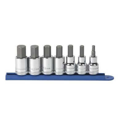 GearWrench 7 Piece 1/2 Inch Drive Hex Bit Metric Socket Set