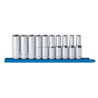 GearWrench 10 Piece 1/2 Inch Drive 6 Point Deep Metric Socket Set
