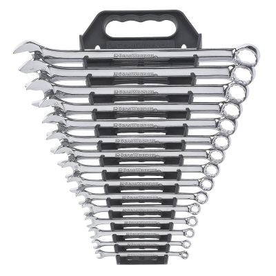 GearWrench 15 Piece 12 Point Long Pattern Combination SAE Wrench Set