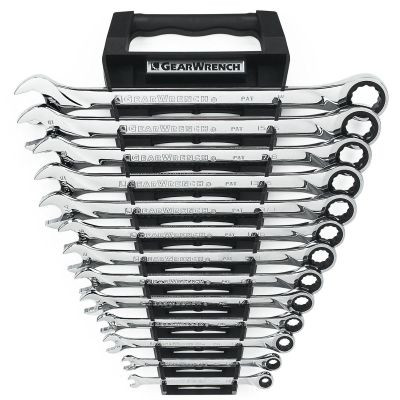 GearWrench 13 Piece 72-Tooth 12 Point XL Ratcheting Combination SAE Wrench Set
