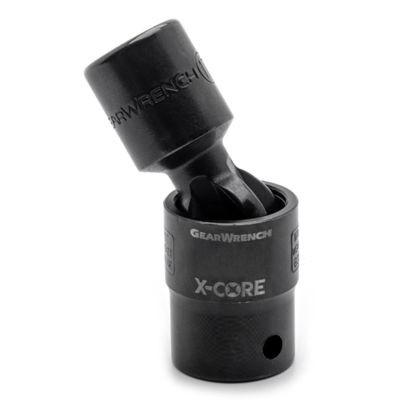 GearWrench 1/2 Inch Drive 6 Point Standard X-Core Pinless Impact Universal SAE Socket 1-1/8 Inch