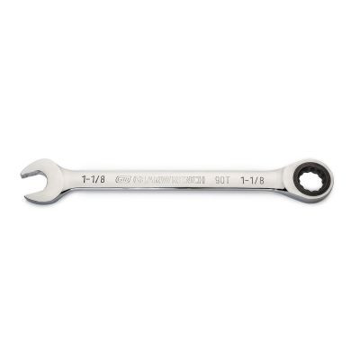 GearWrench 1-1/8 Inch 90-Tooth 12 Point Ratcheting Combination Wrench