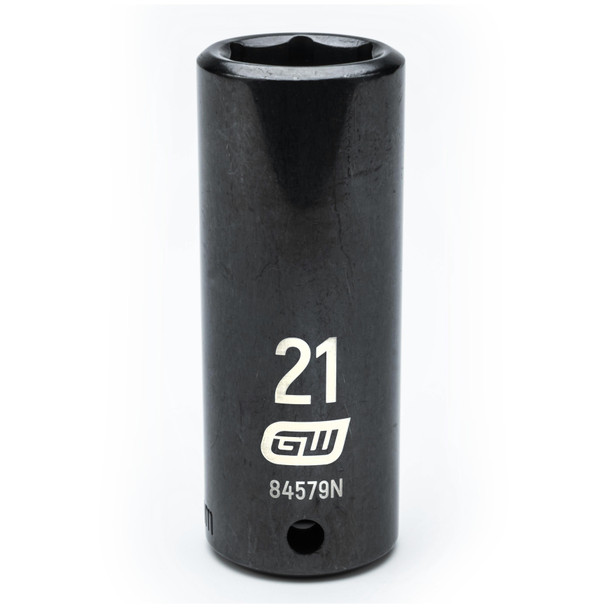GearWrench 1/2 Inch Drive 6 Point Deep Impact Metric Socket 21mm - 84579N