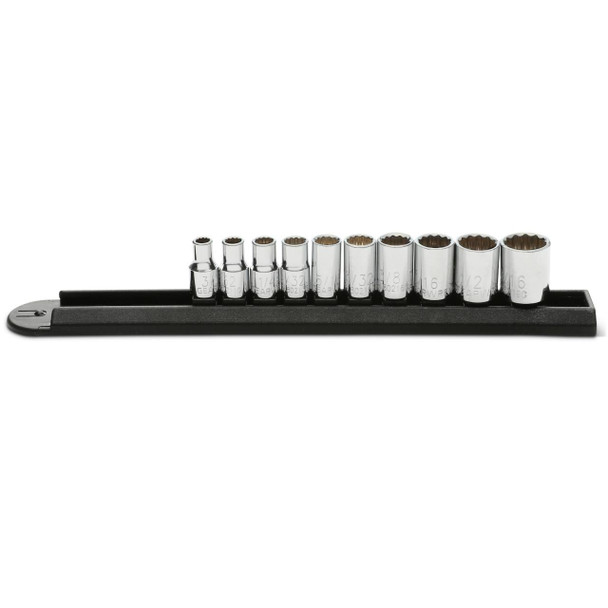 GearWrench 10 Piece 1/4 Inch Drive 12 Point Standard SAE Socket Set - 80307D