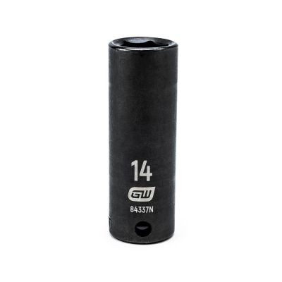 GearWrench 3/8 Inch Drive 6 Point Deep Impact Metric Socket 14mm