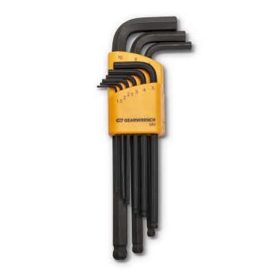 GearWrench 9 Piece Metric Ball End Long Arm Hex Key Set