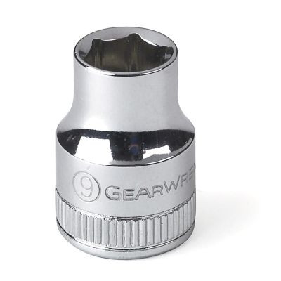 GearWrench 3/8 Inch Drive 6 Point Standard Metric Socket 9mm