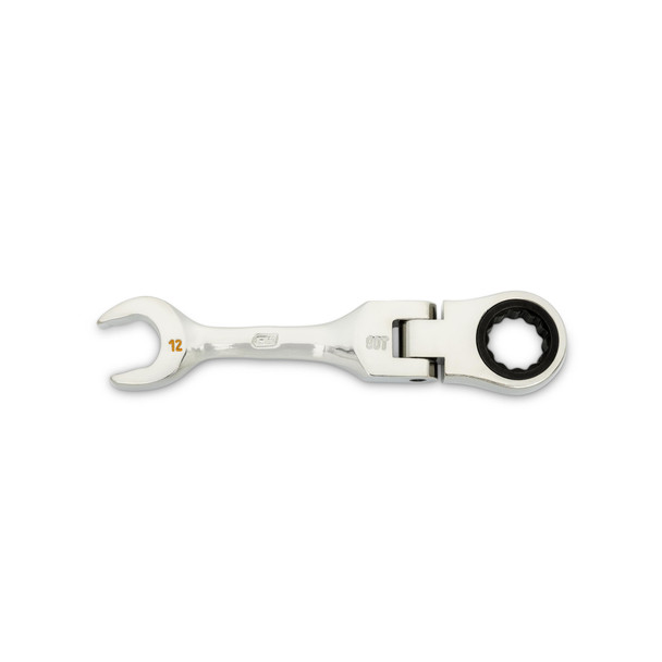 GearWrench 12mm 90-Tooth 12 Point Stubby Flex Combination Ratcheting Wrench - 86862