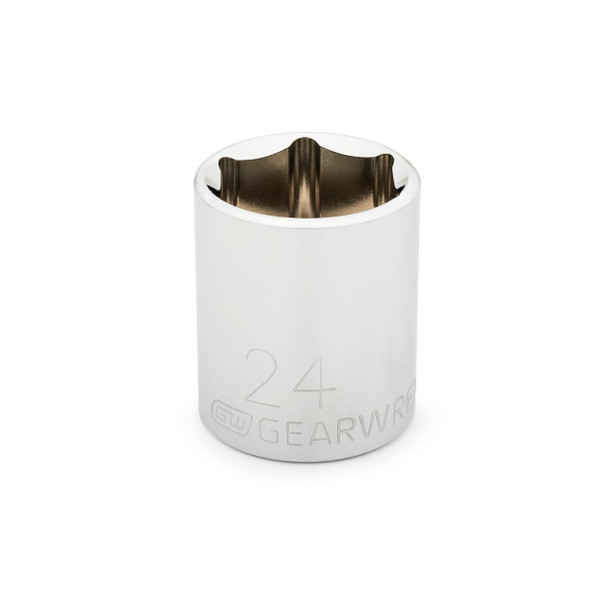 GearWrench 1/2 Inch Drive 6 Point Standard Metric Socket 24mm - 80636D