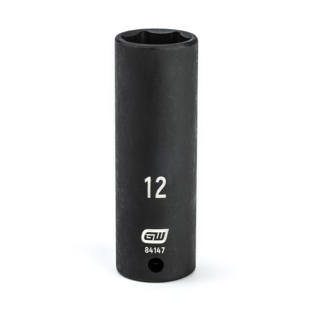 GearWrench 1/4 Inch Drive 6 Point Deep Impact Metric Socket 12mm - 84147