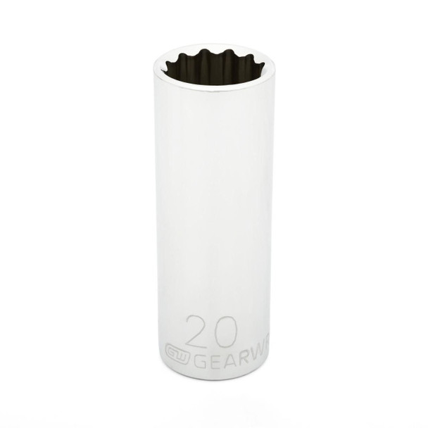 GearWrench 1/2 Inch Drive 12 Point Deep Metric Socket 20mm - 80817D