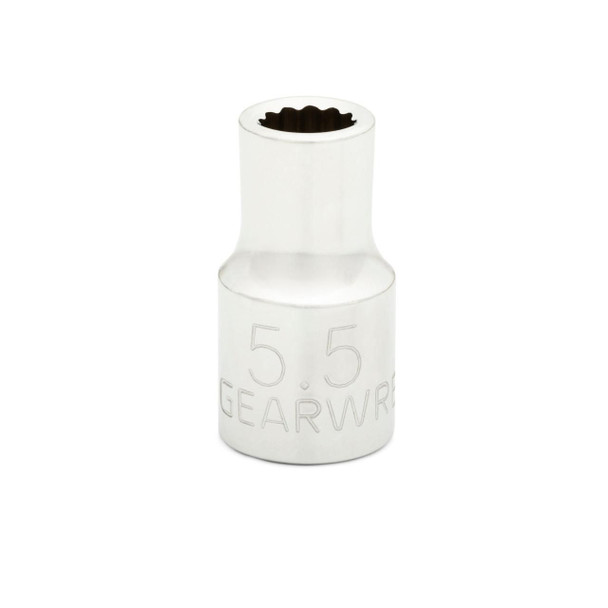 GearWrench 1/4 Inch Drive 12 Point Standard Metric Socket 5.5mm - 80199