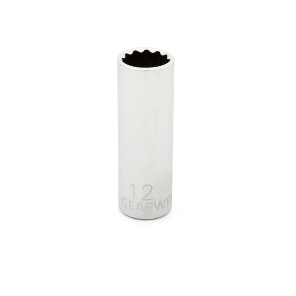 GearWrench 1/4 Inch Drive 12 Point Deep Metric Socket 12mm - 80239D