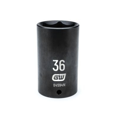 GearWrench 1/2 Inch Drive 6 Point Deep Impact Metric Socket 36mm
