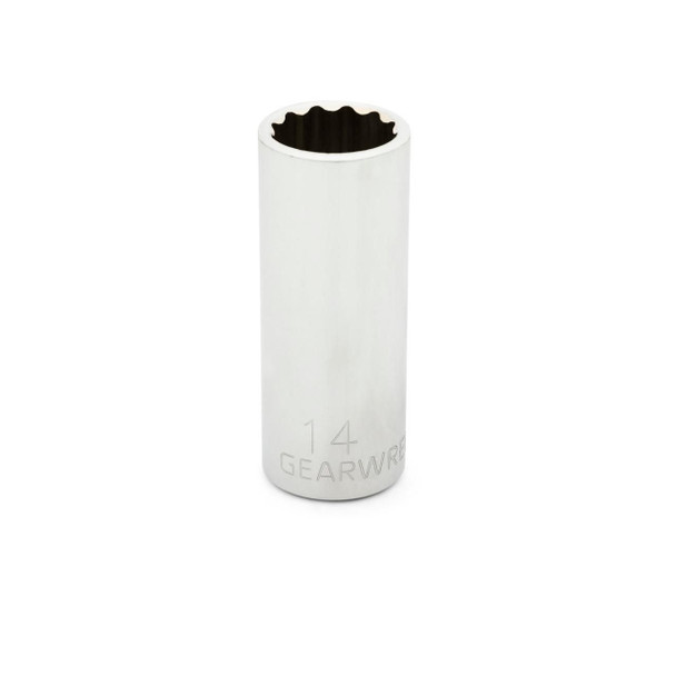 GearWrench 1/4 Inch Drive 12 Point Deep Metric Socket 14mm - 80241