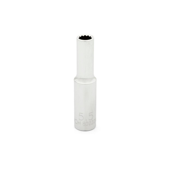 GearWrench 1/4 Inch Drive 12 Point Deep Metric Socket 5.5mm - 80232