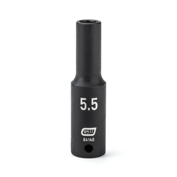 GearWrench 1/4 Inch Drive 6 Point Deep Impact Metric Socket 5.5mm - 84140