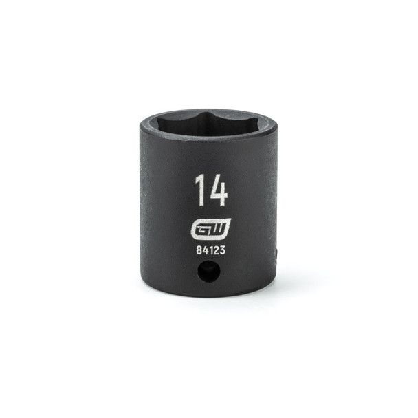 GearWrench 1/4 Inch Drive 6 Point Standard Impact Metric Socket 14mm - 84123
