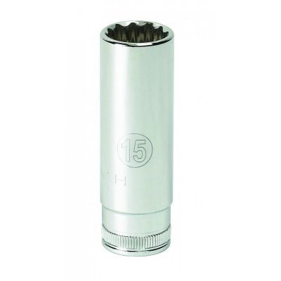 GearWrench 1/4 Inch Drive 12 Point Deep Metric Socket 4mm
