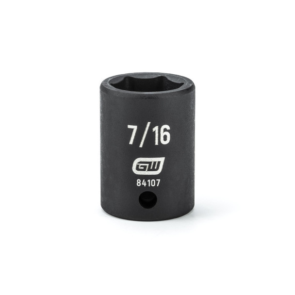 GearWrench 1/4 Inch Drive 6 Point Standard Impact SAE Socket 7/16 Inch - 84107